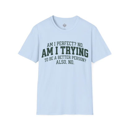 Am I Perfect? No. Am I Trying to be a Better Person? Also No.