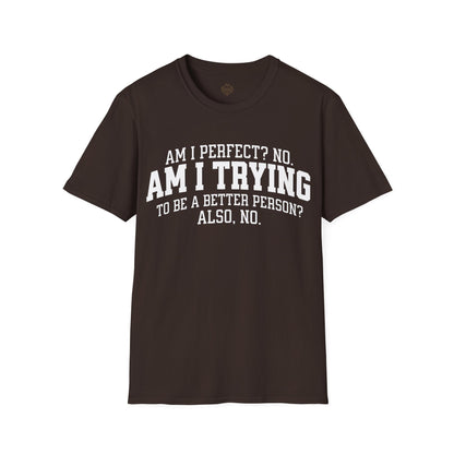 Am I Perfect? No. Am I Trying to be a Better Person? Also No.